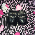 MissMe Feathered Angel Mini Shorts