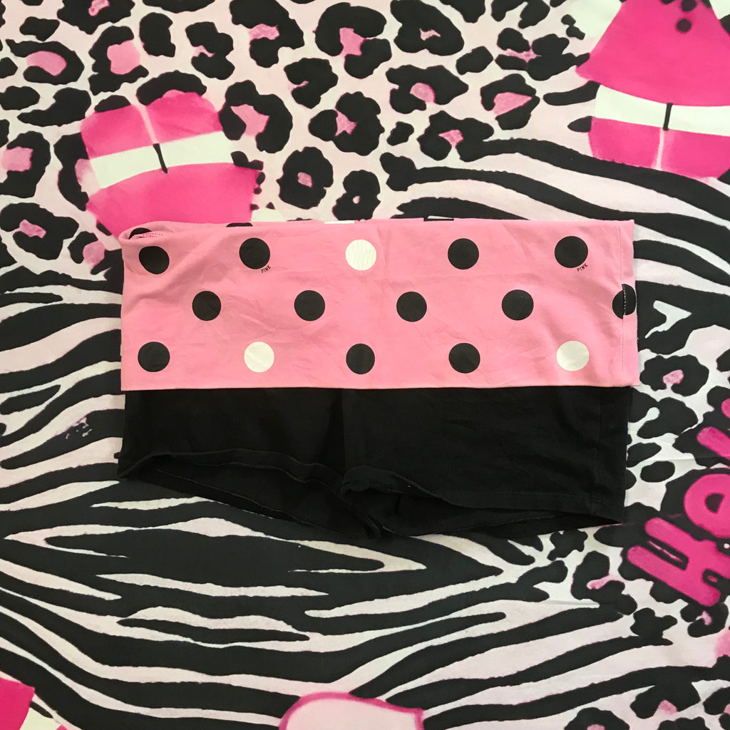 Victorias Secret PINK Polkadot FoldOver Yoga Shorts