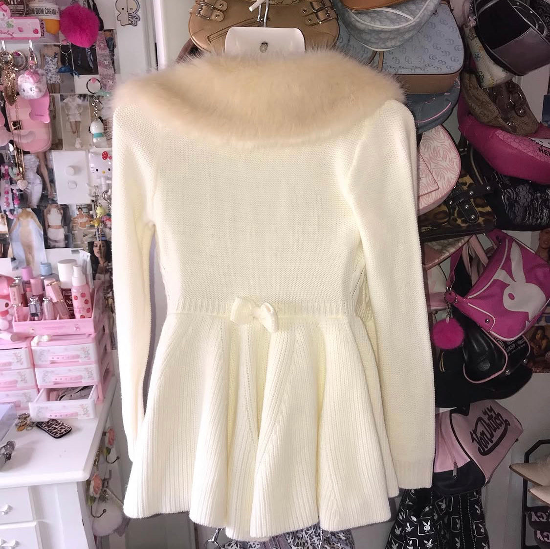 LizLisa Vintage Fur Cardigan