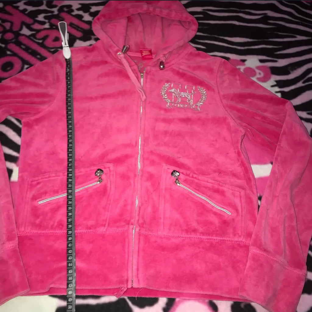 VS Pink velour zipup Jacket