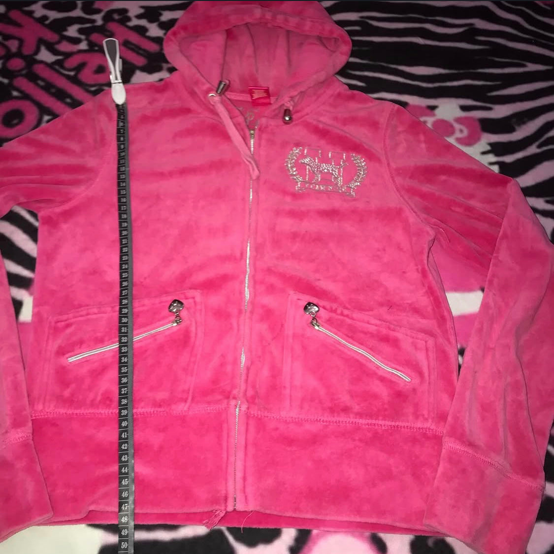 VS Pink velour zipup Jacket