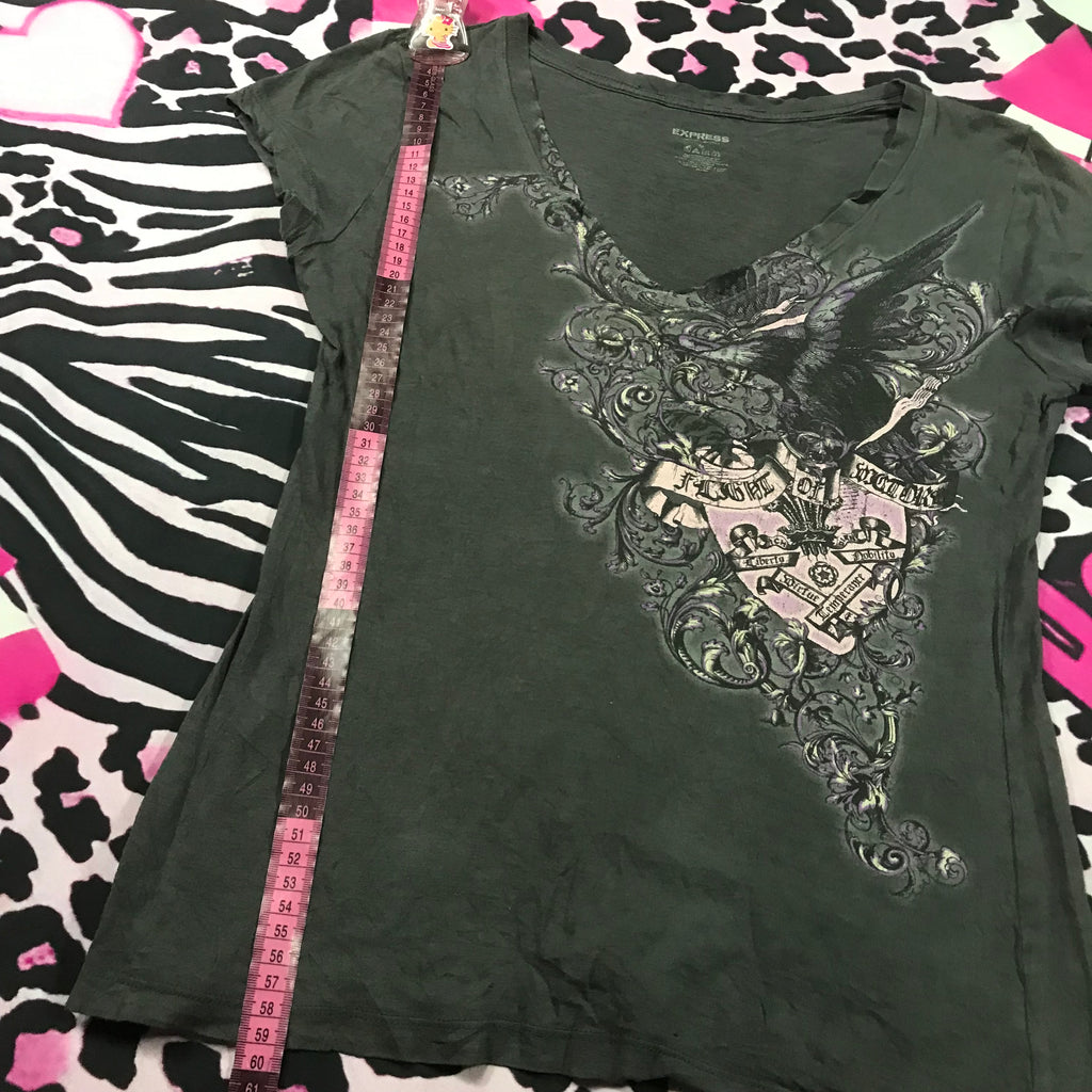 Grunge v neck top