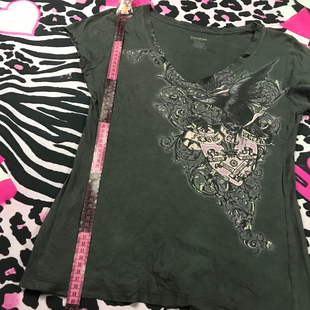 Grunge v neck top