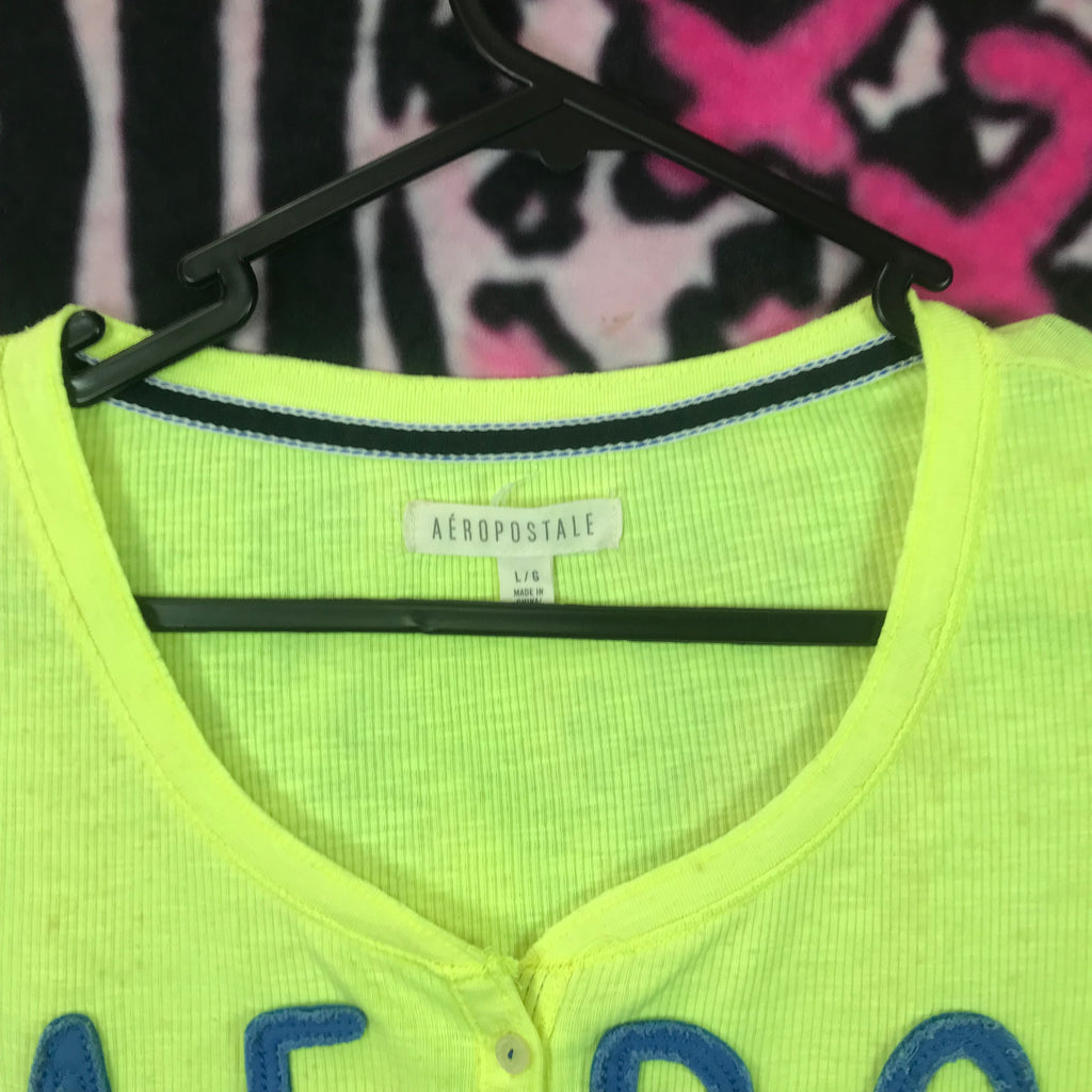 Aeropostale Henley style baby tee