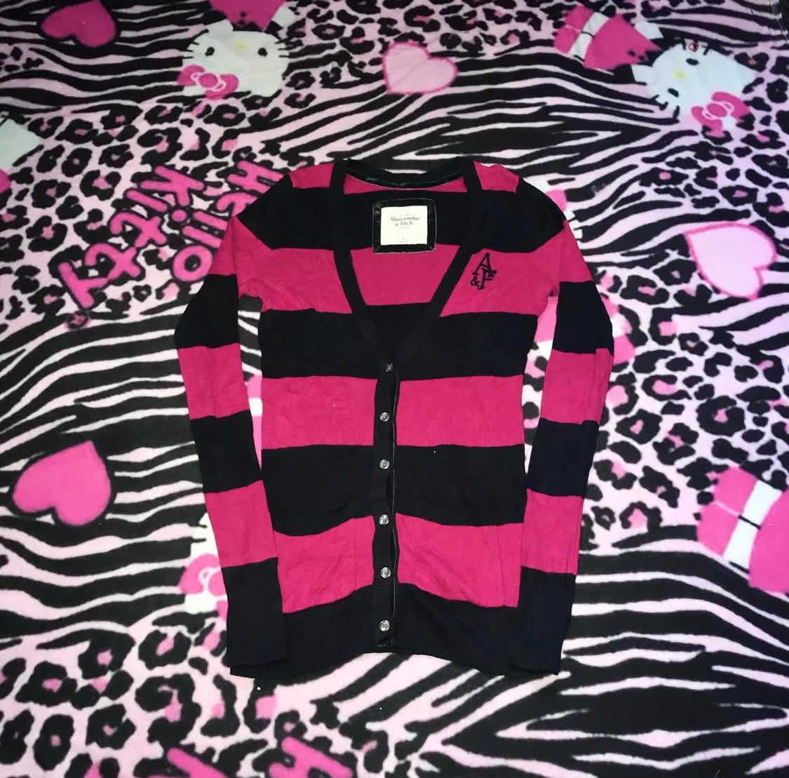 Abercrombie & Fitch Stripe sweater cardigan