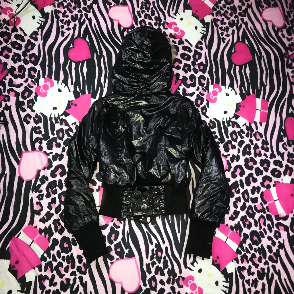 Lace Up Babydoll Puffer Jacket