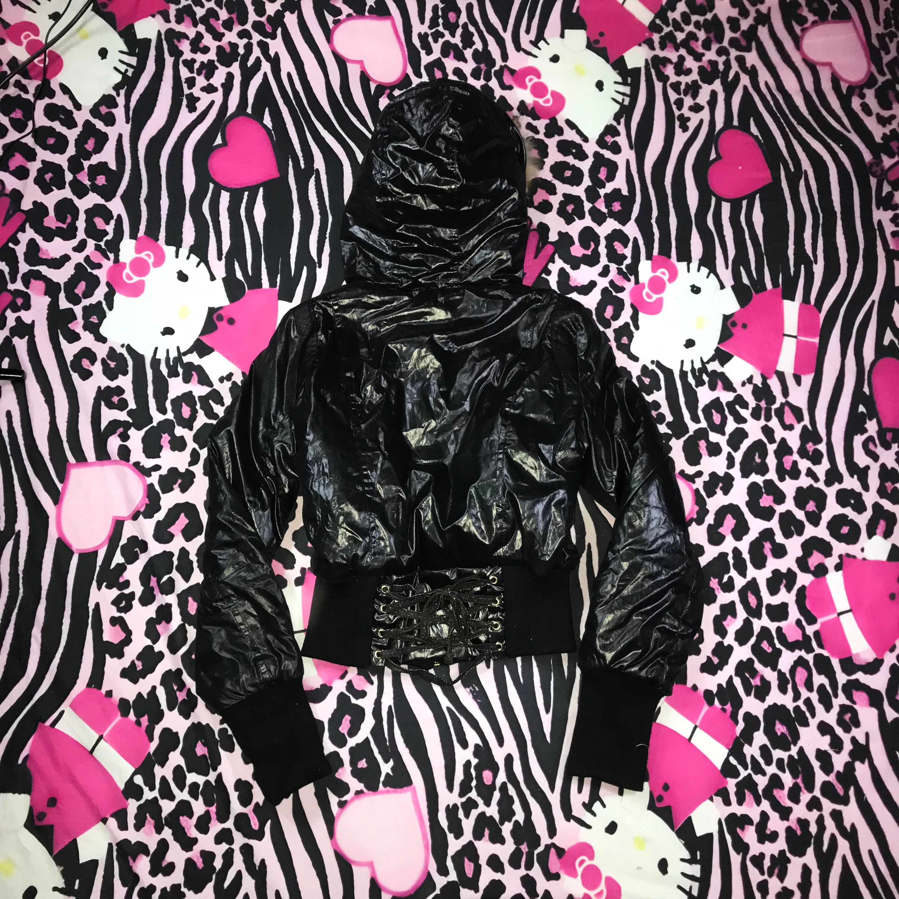 Lace Up Babydoll Puffer Jacket