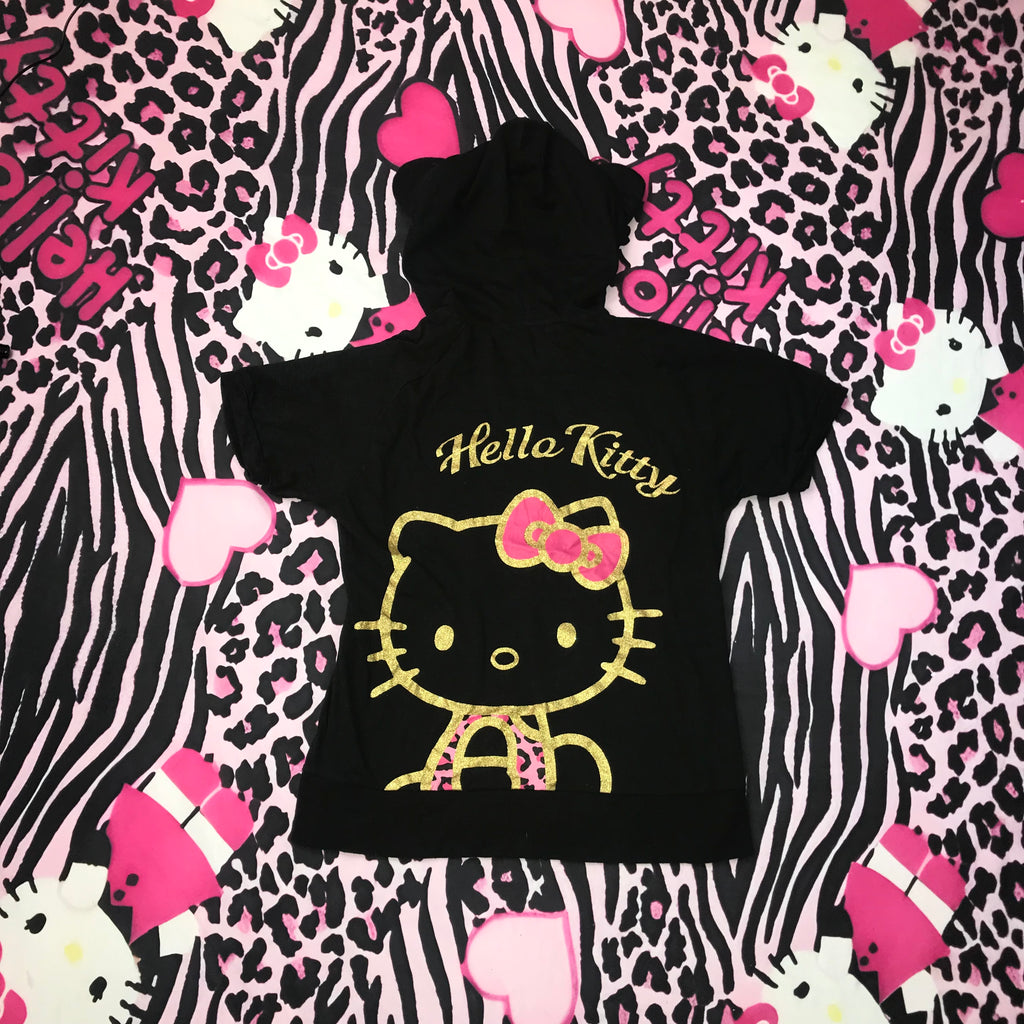 Hello Kitty Leopard Print ZipUp Hoodie Jacket