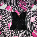 Polkadot Mesh Corset BabyDoll Top
