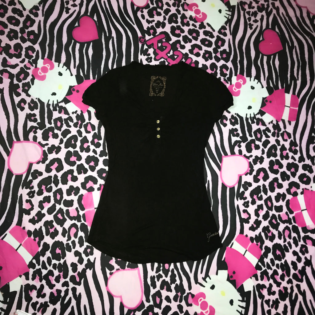 Guess Babydoll Henley Top
