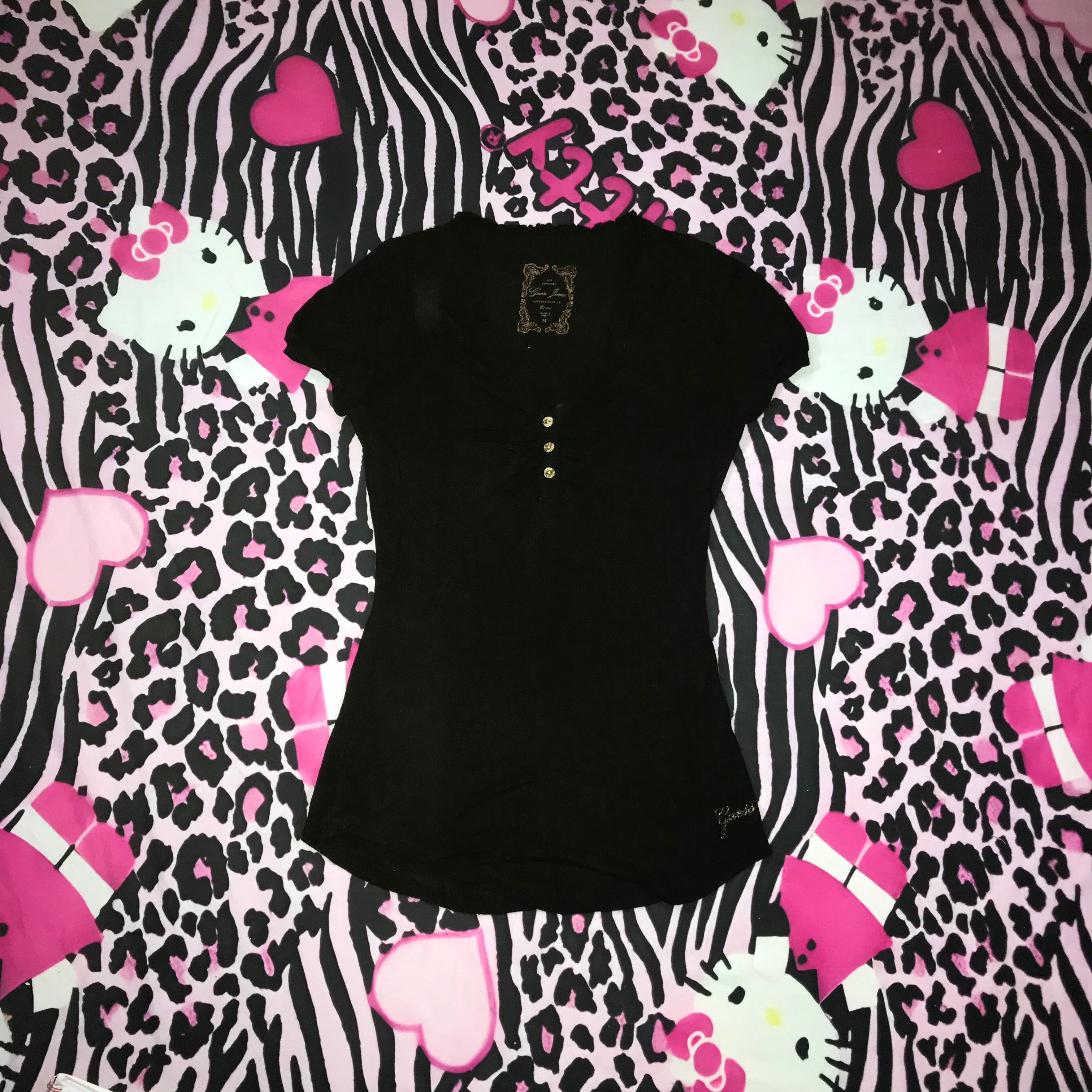 Guess Babydoll Henley Top