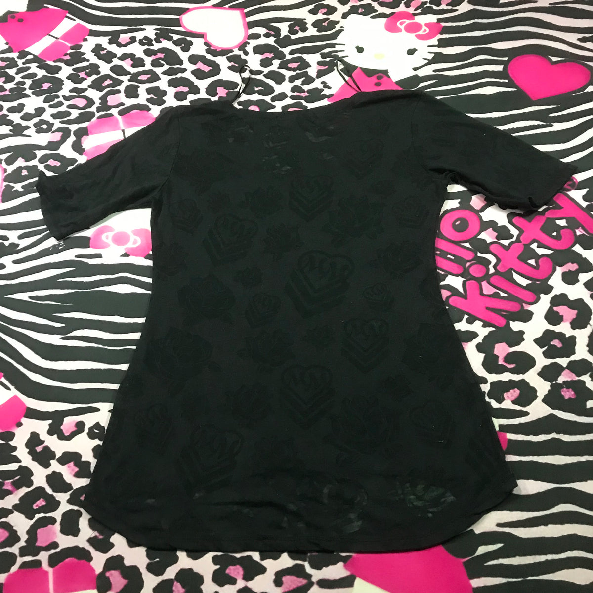 Metal Mulisha Rose Micro mesh top