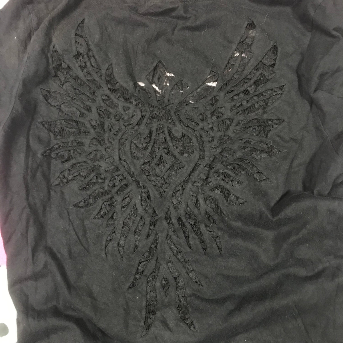 Harley Davison Angel Cut Out Lace Top