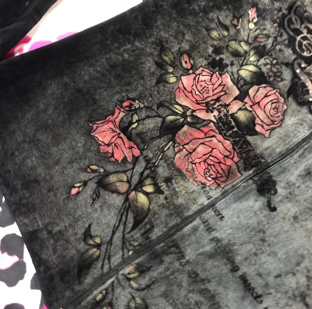 Velour Grunge Zip Up Jacket