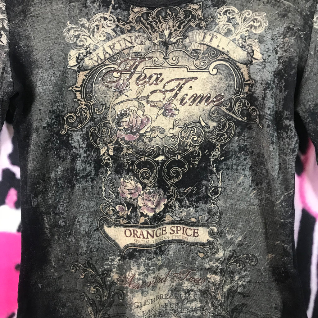 Grunge top 3/4 sleeves