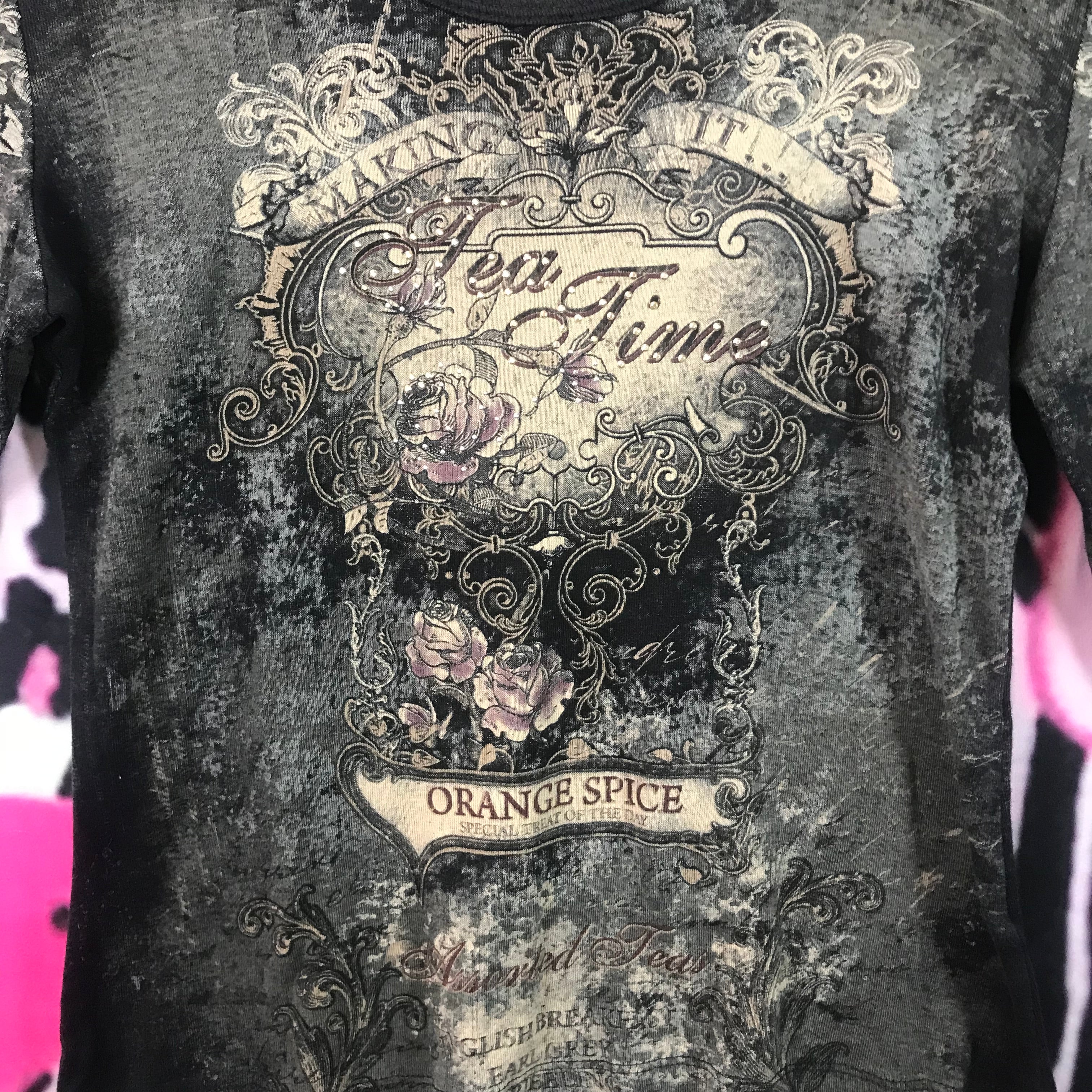 Grunge top 3/4 sleeves
