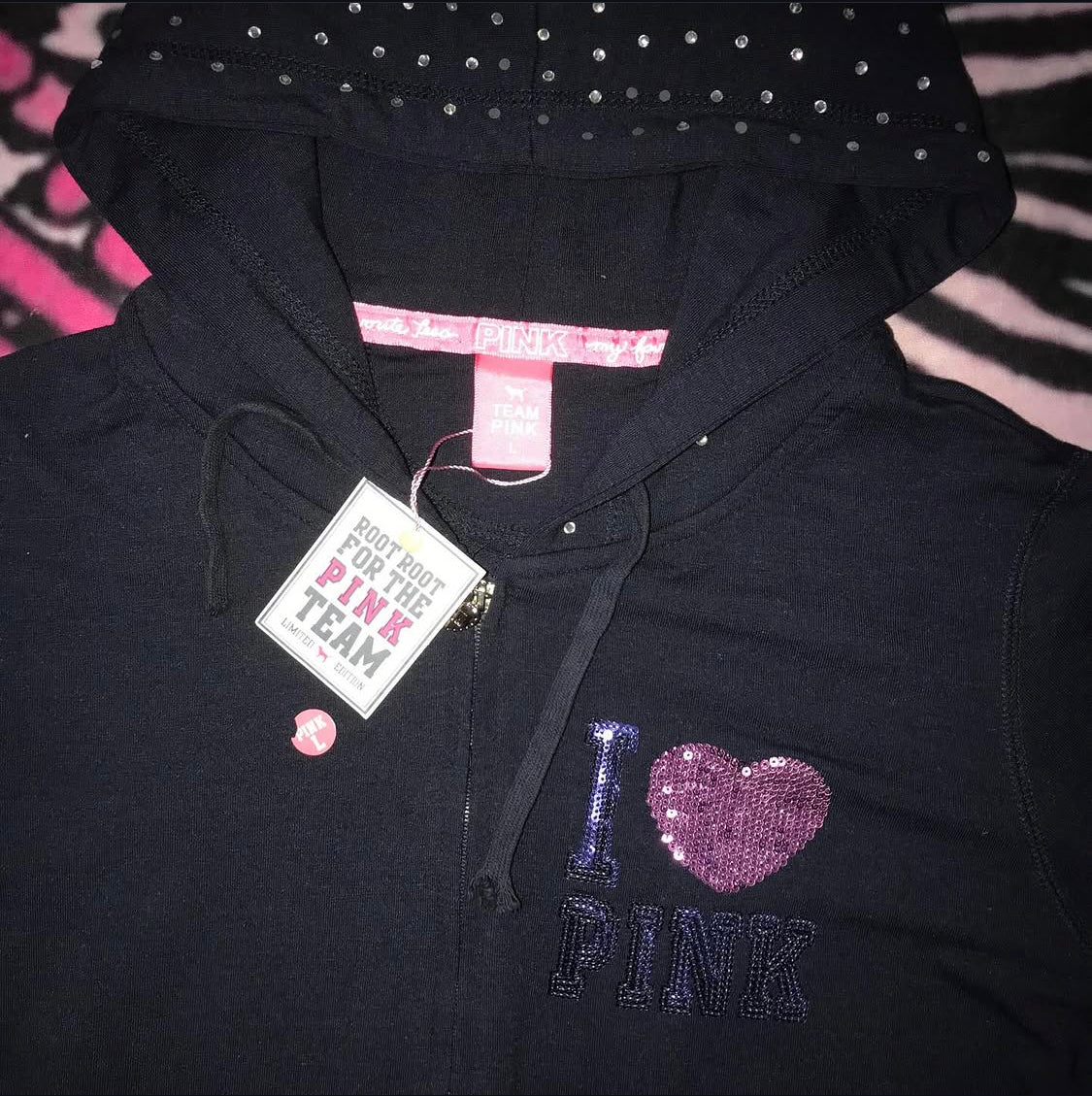 Love PINK Sequin Zip Up Jacket