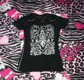 Affliction lace cut out top
