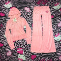 Deadstock Bebe Velour Baby Pink Set
