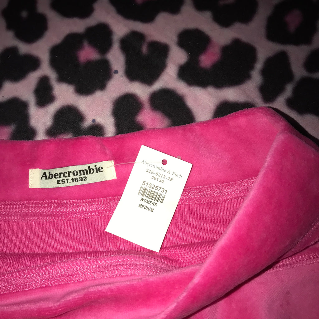 Abercrombie Pink Velour Mini Skirt