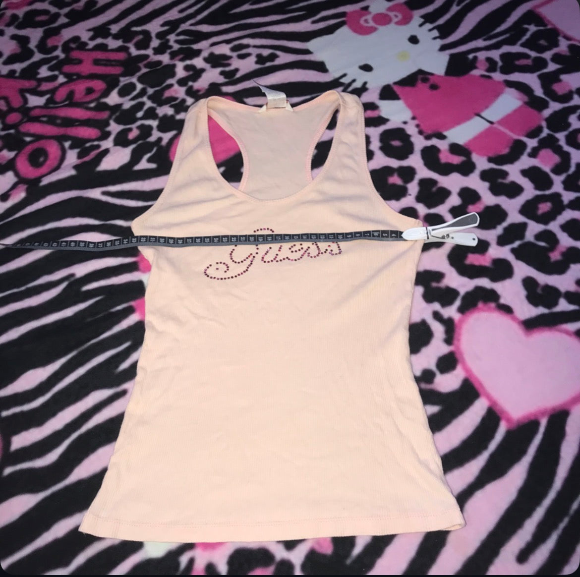 Guess jeans baby pink tank top