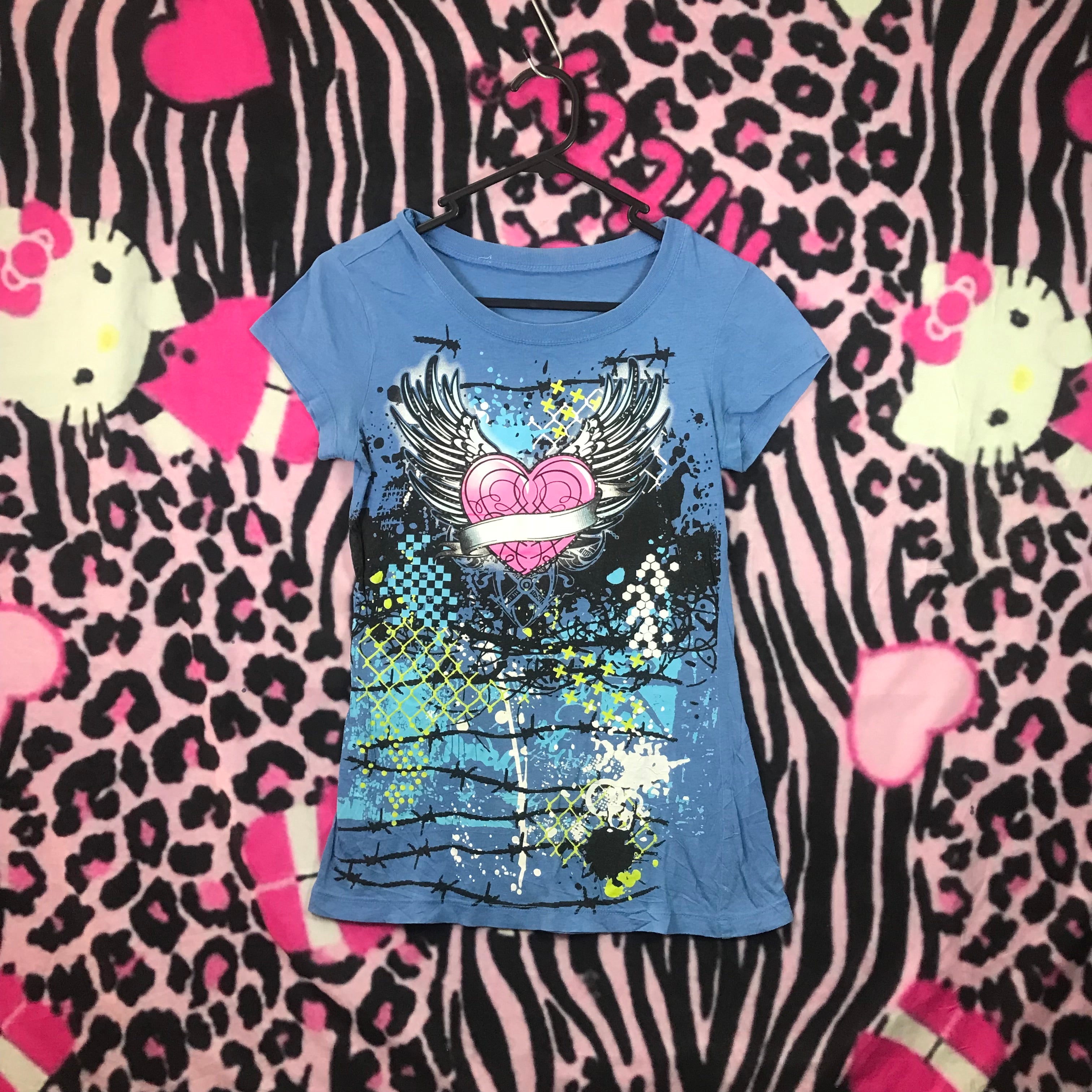 Blue Grunge Baby Tee