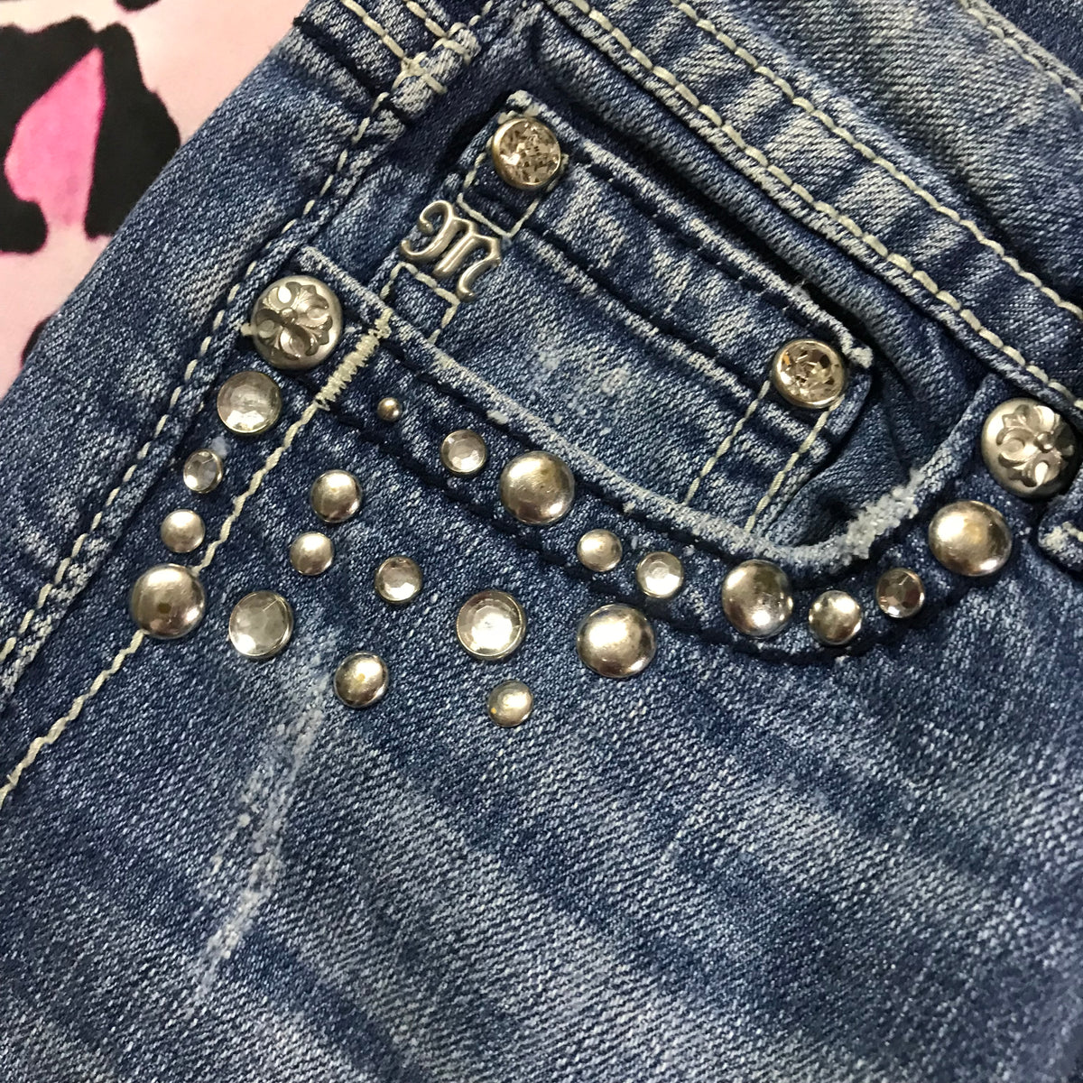 MissMe Lowrise Stud Design Shorts