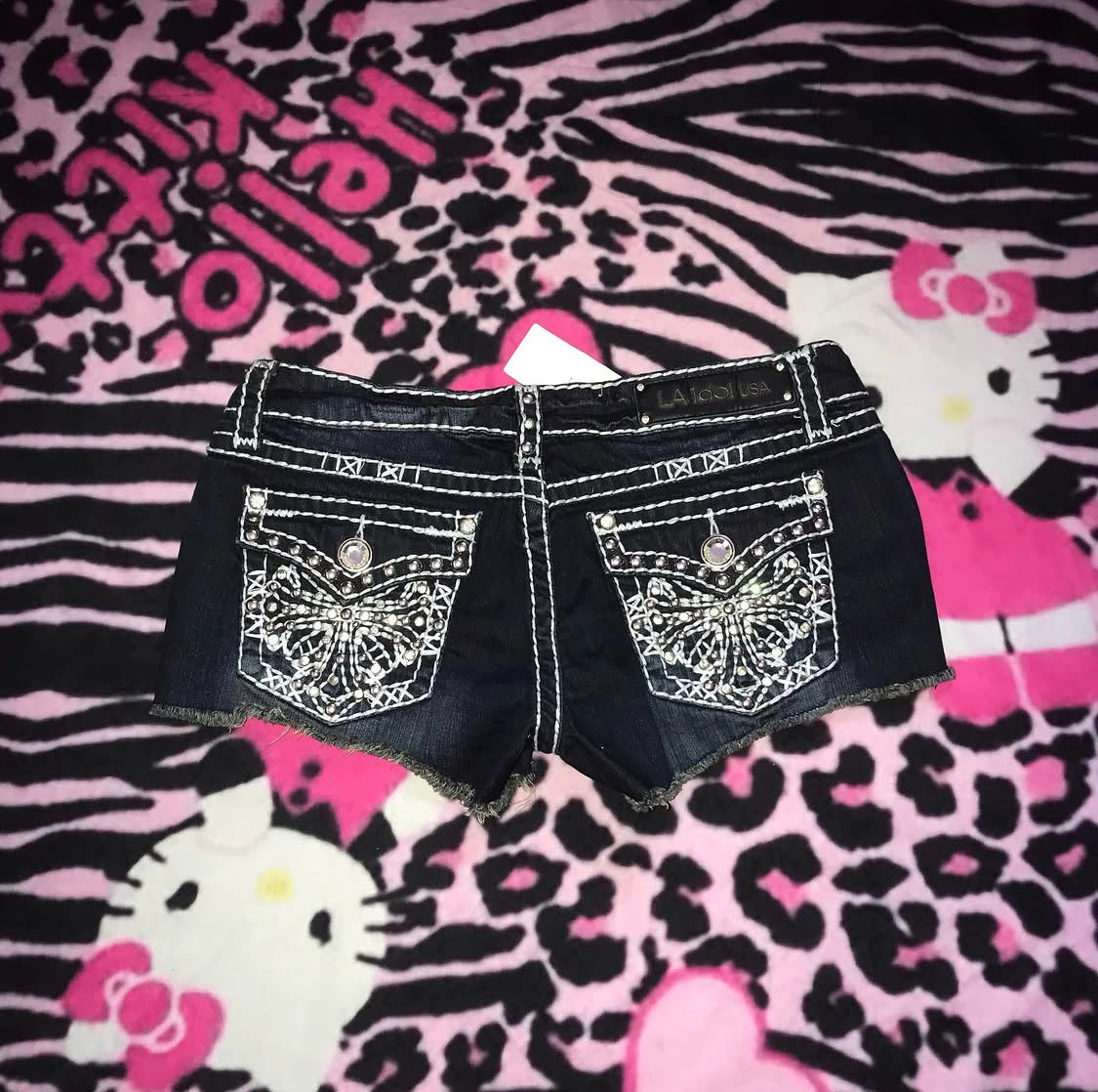 LA Idol Lowrise Mini Shorts Size L Brand New