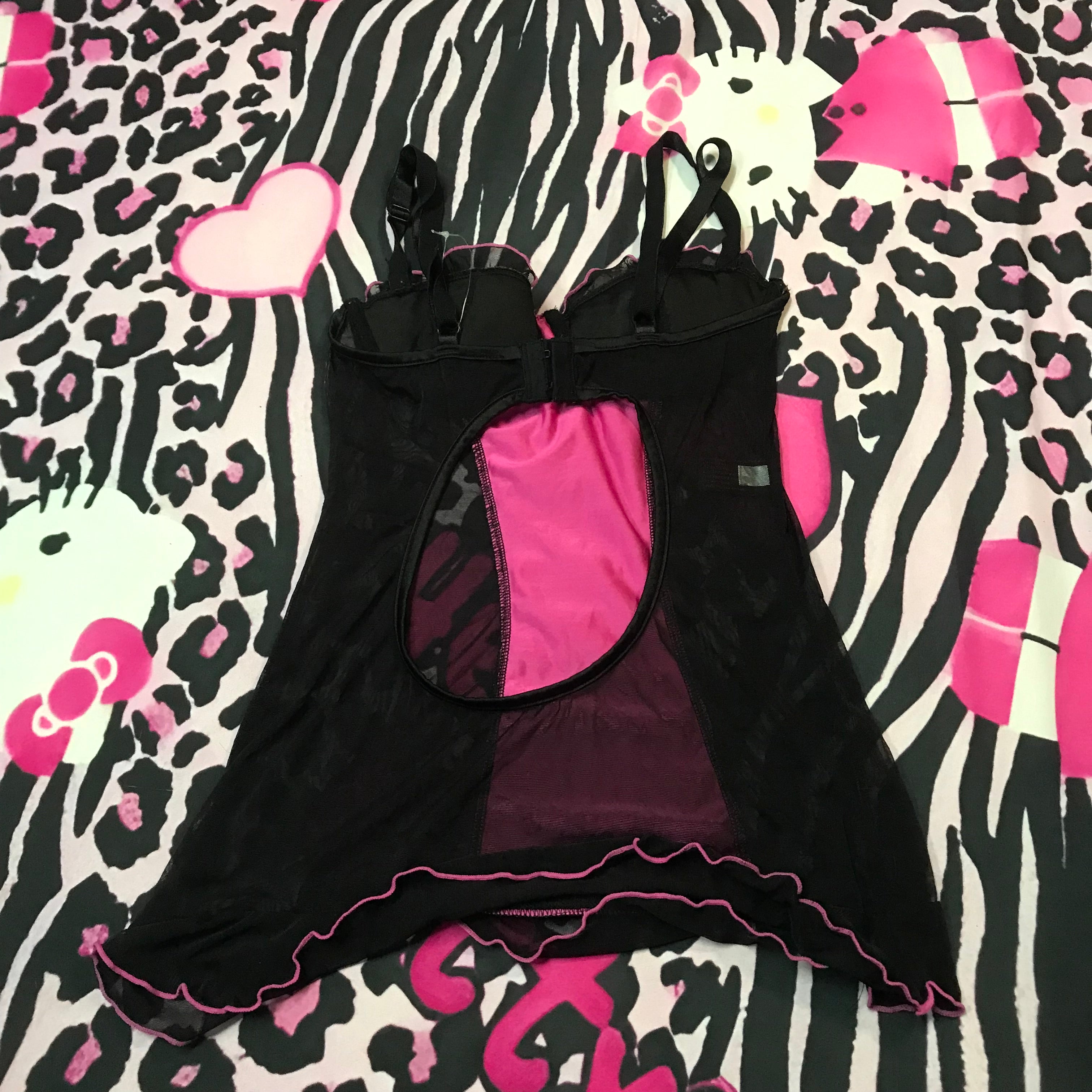 Babydoll Mesh Corset Cami