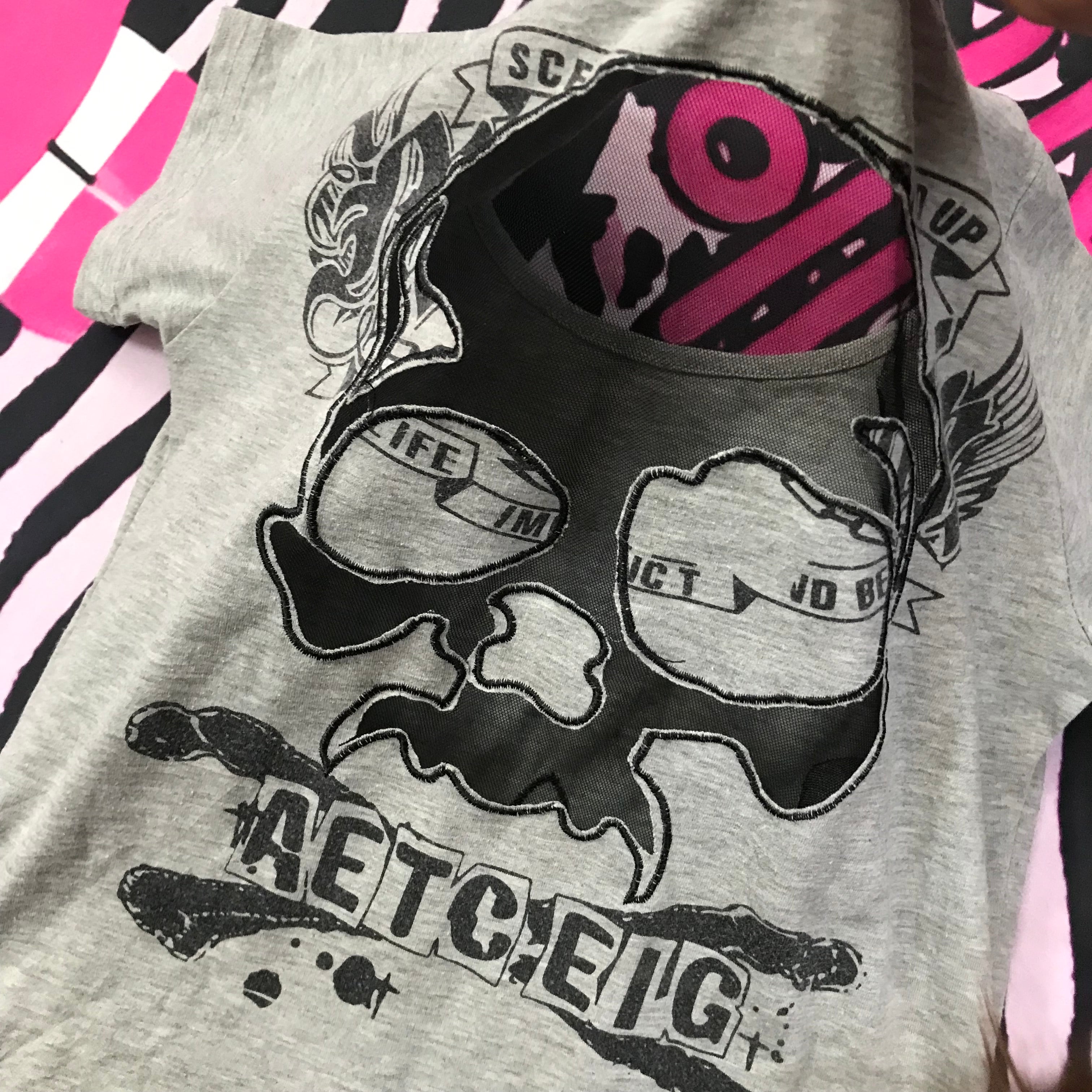 Skull 2000s Mesh Top