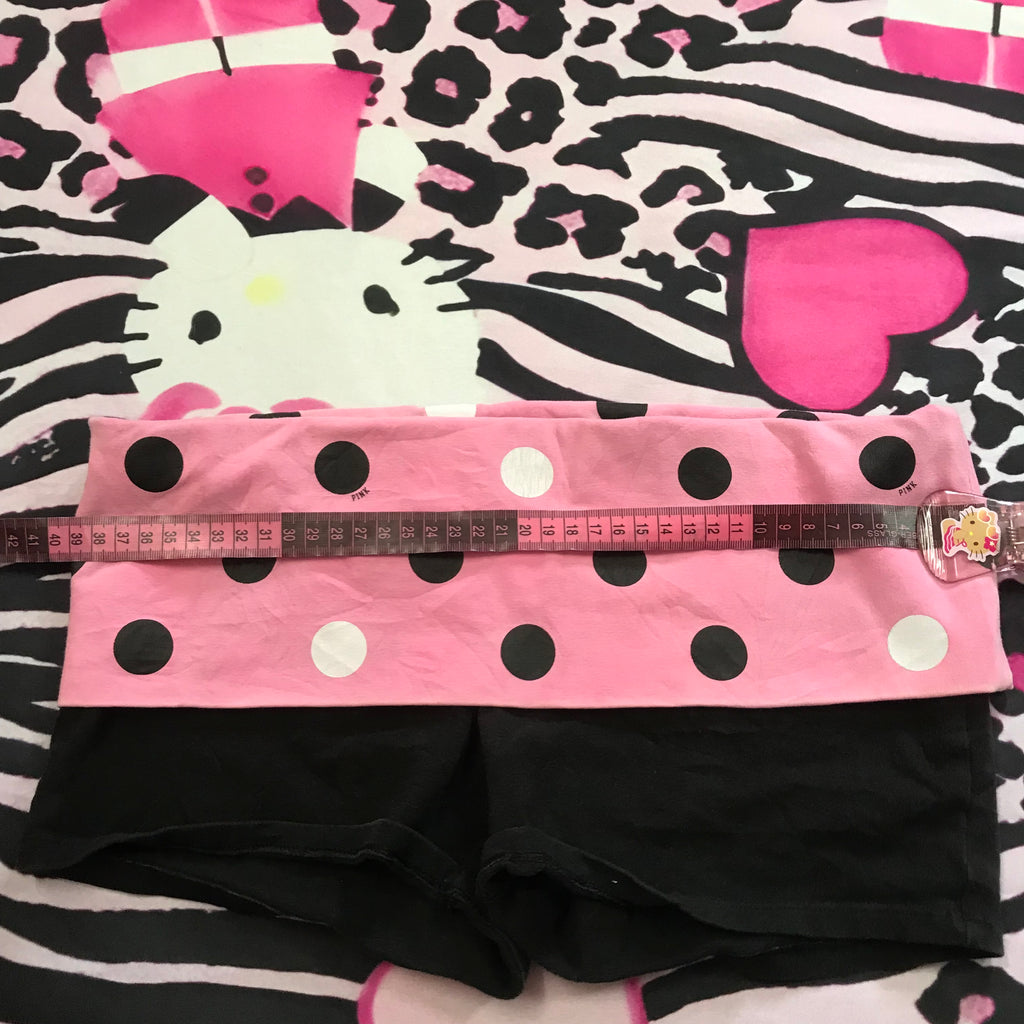 Victorias Secret PINK Polkadot FoldOver Yoga Shorts