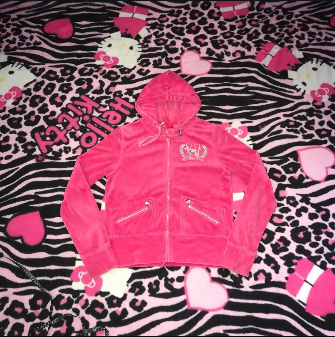 VS Pink velour zipup Jacket