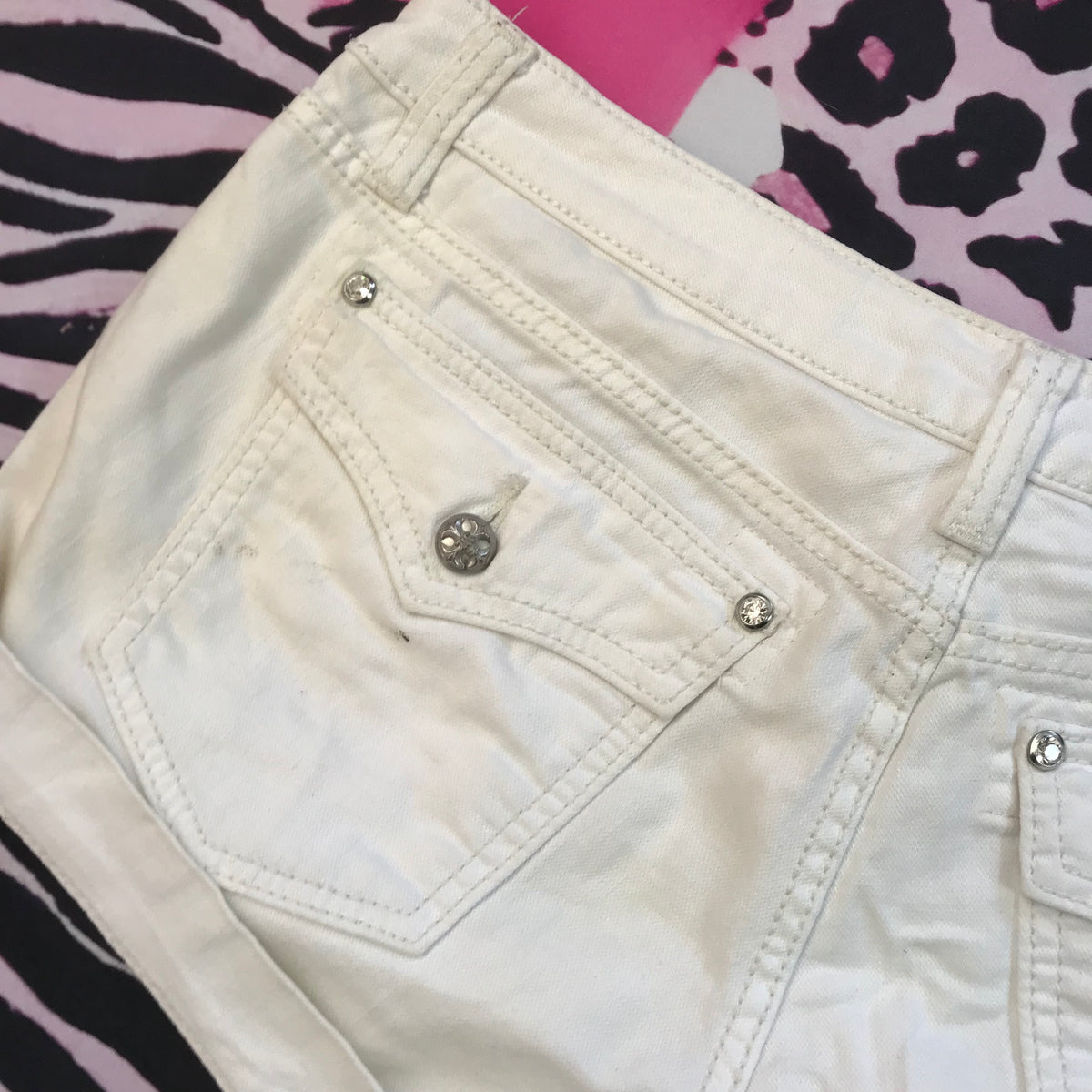 MissMe Lowrise White Shorts Size 32