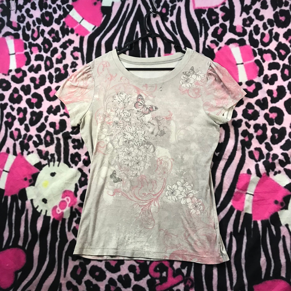 Butterfly grunge top