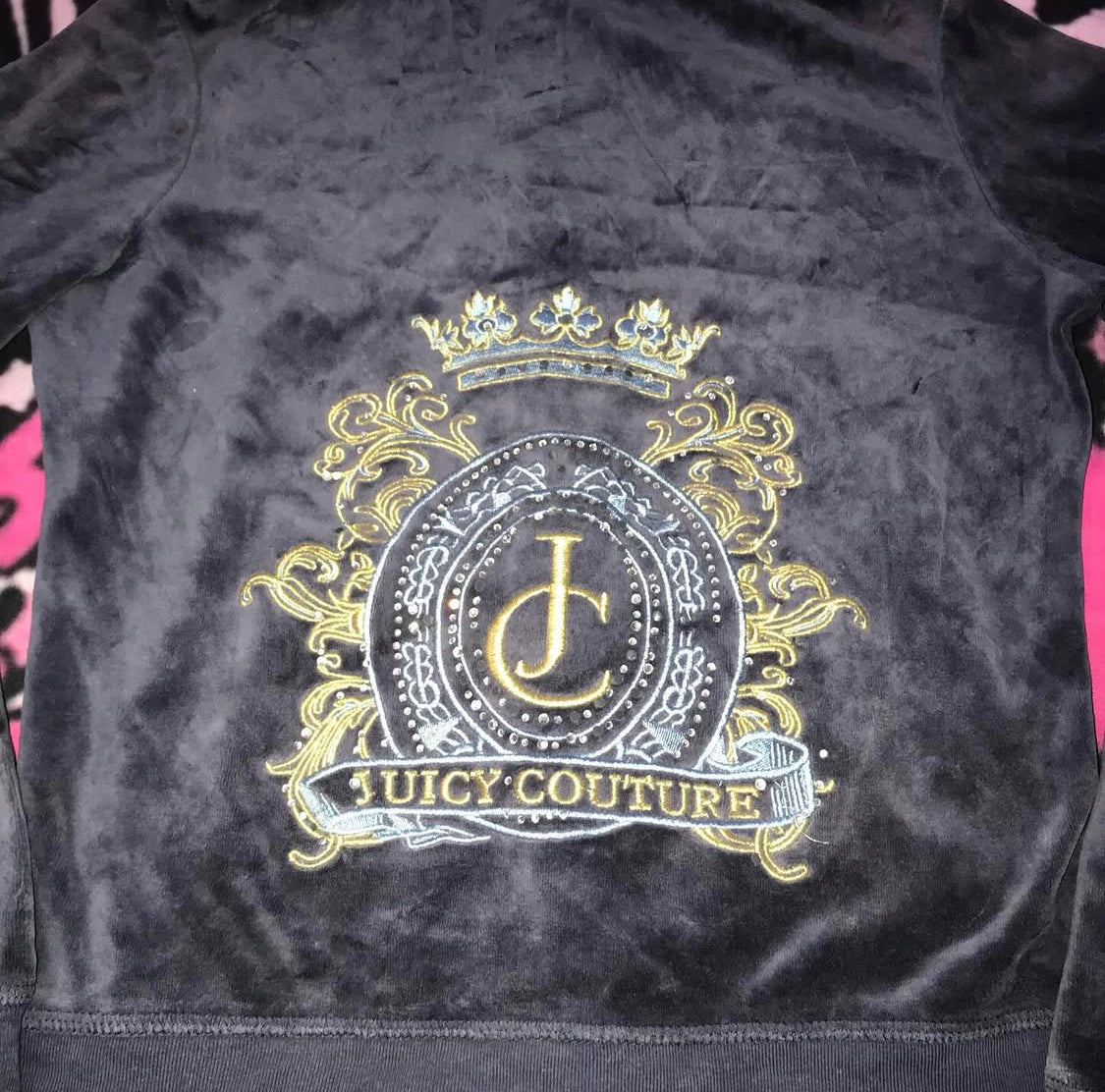 Juicy Couture Velour Zip Up Jacket