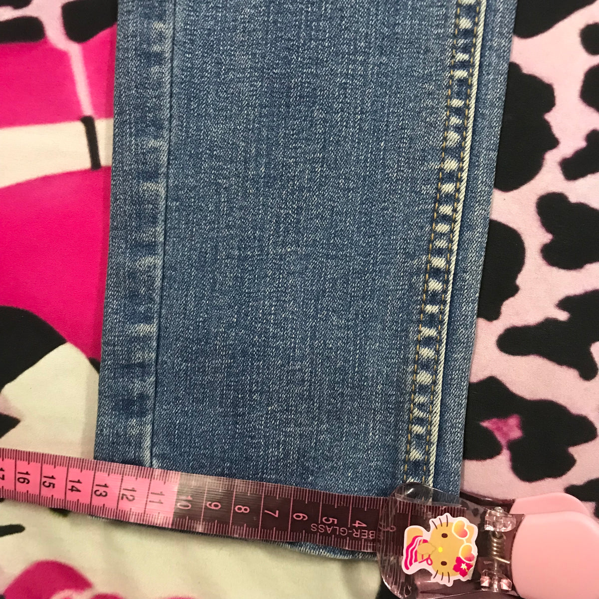 Red Pepper RARE leopard butterfly jeans