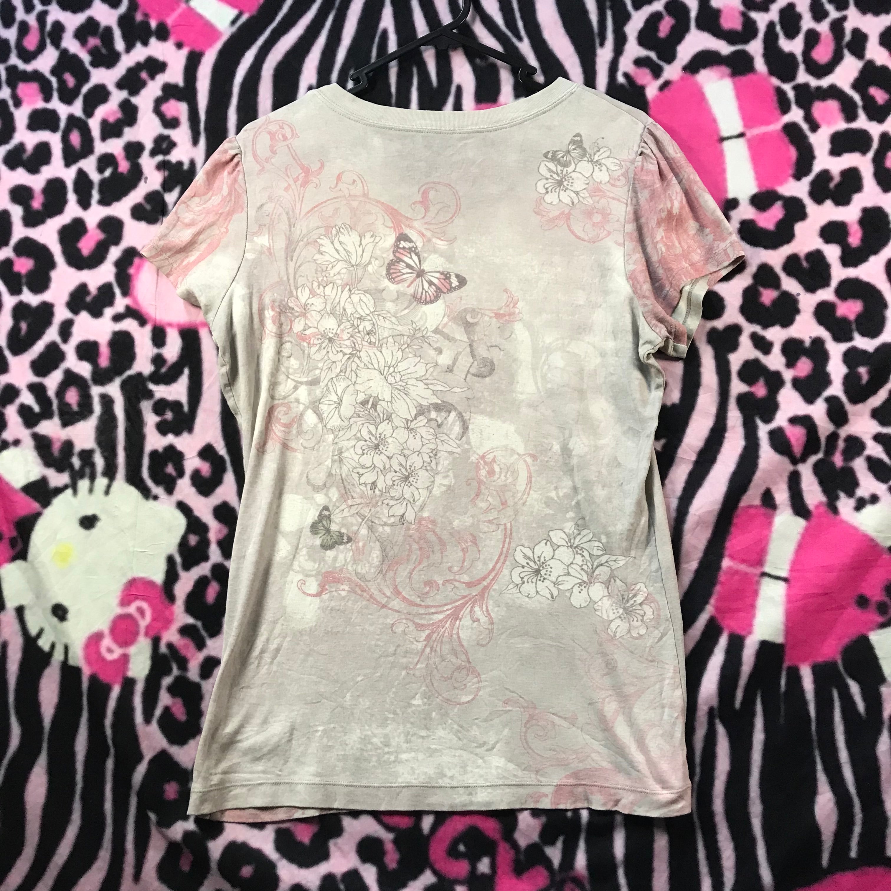 Butterfly grunge top