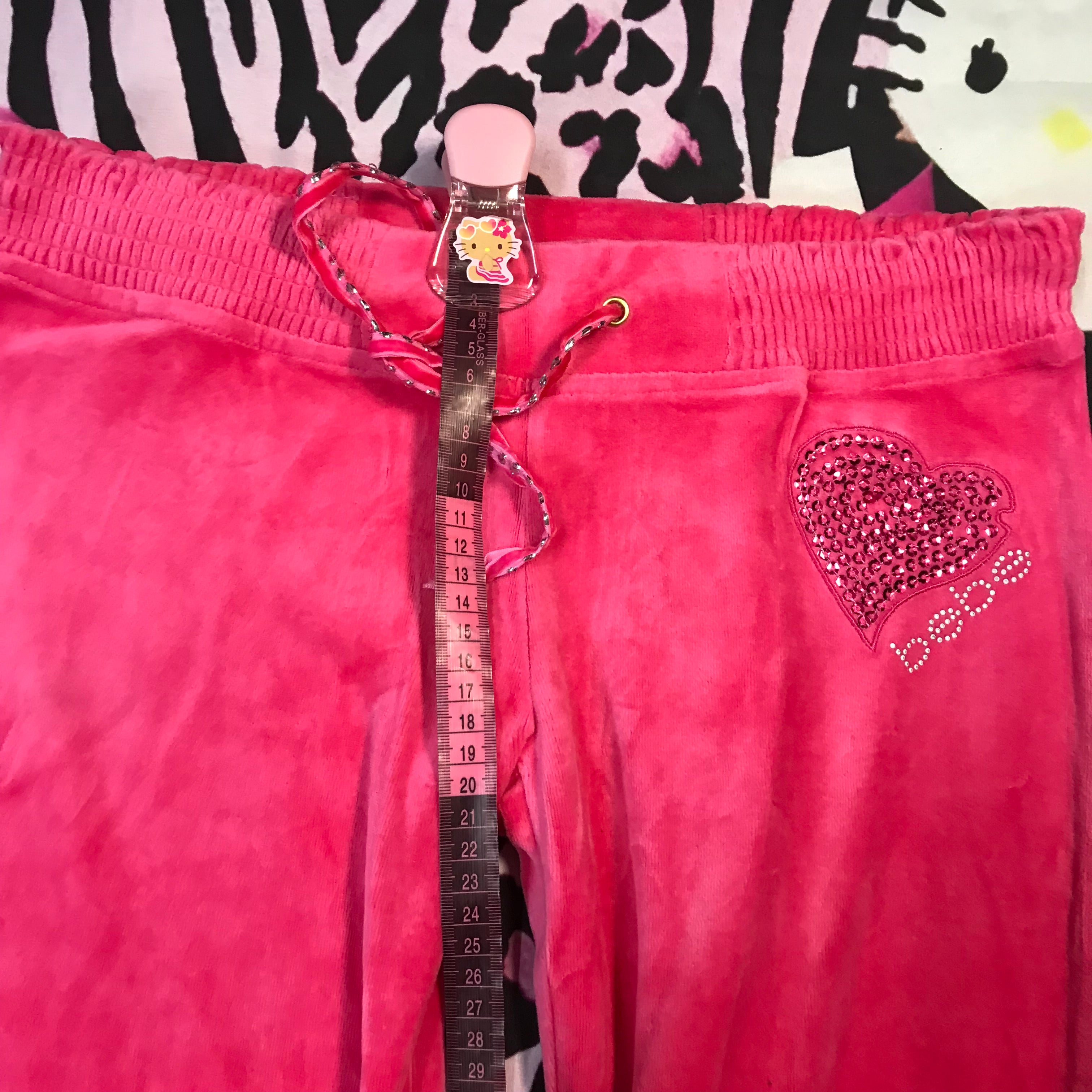 Bebe Velour Hot Pink Track Set