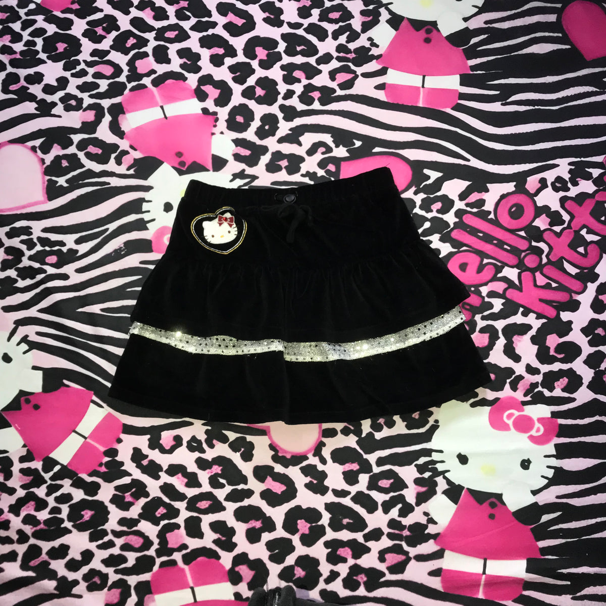 Hello Kitty Velour Mini Skirt