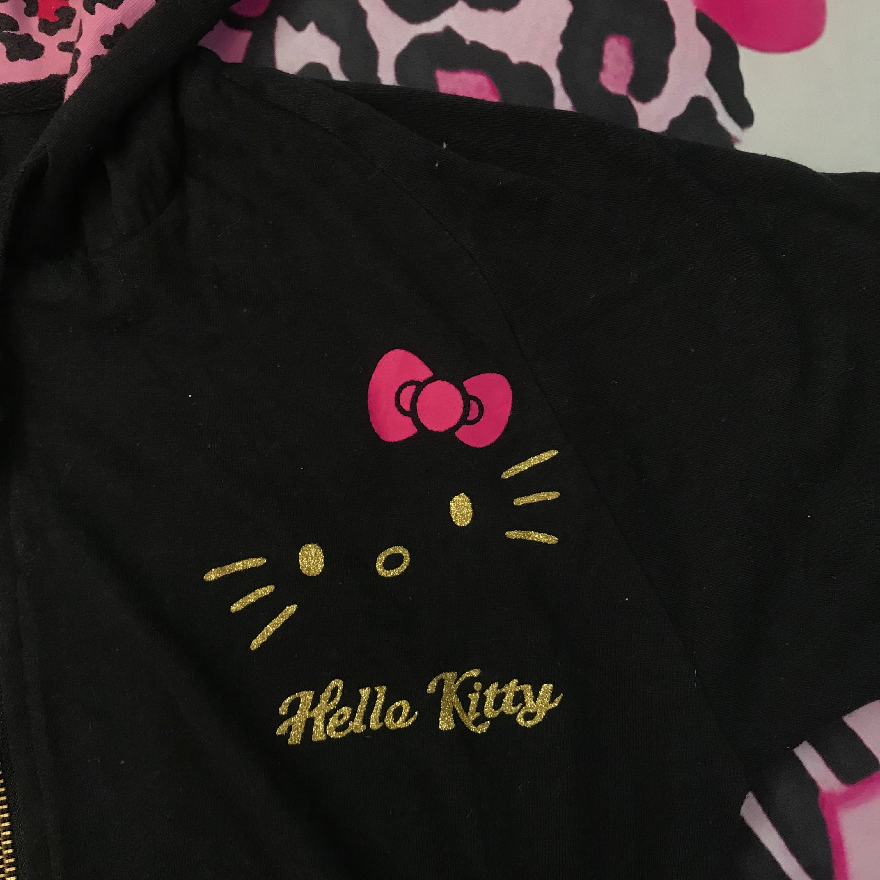 Hello Kitty Leopard Print ZipUp Hoodie Jacket