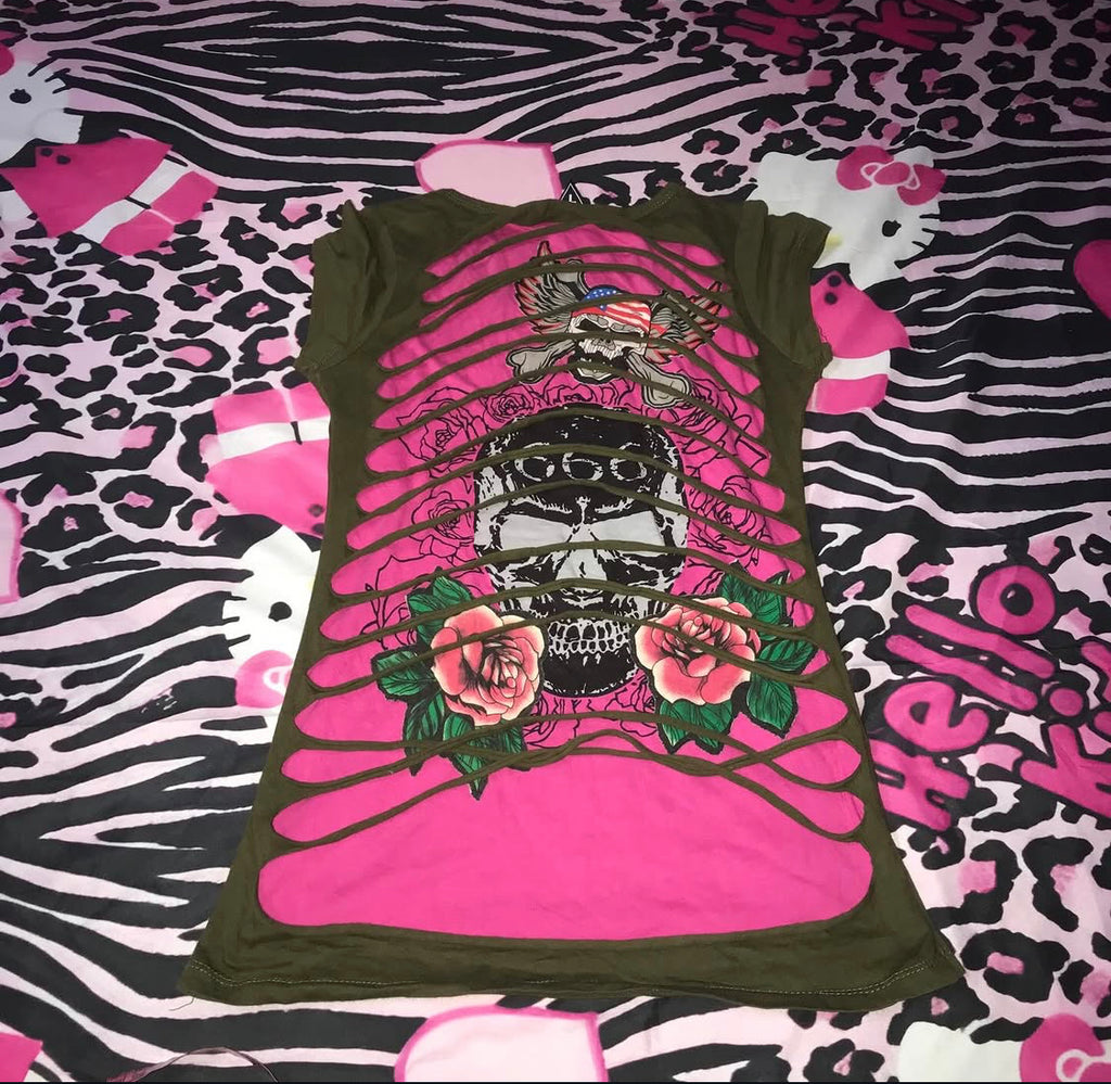 Grunge cut out top