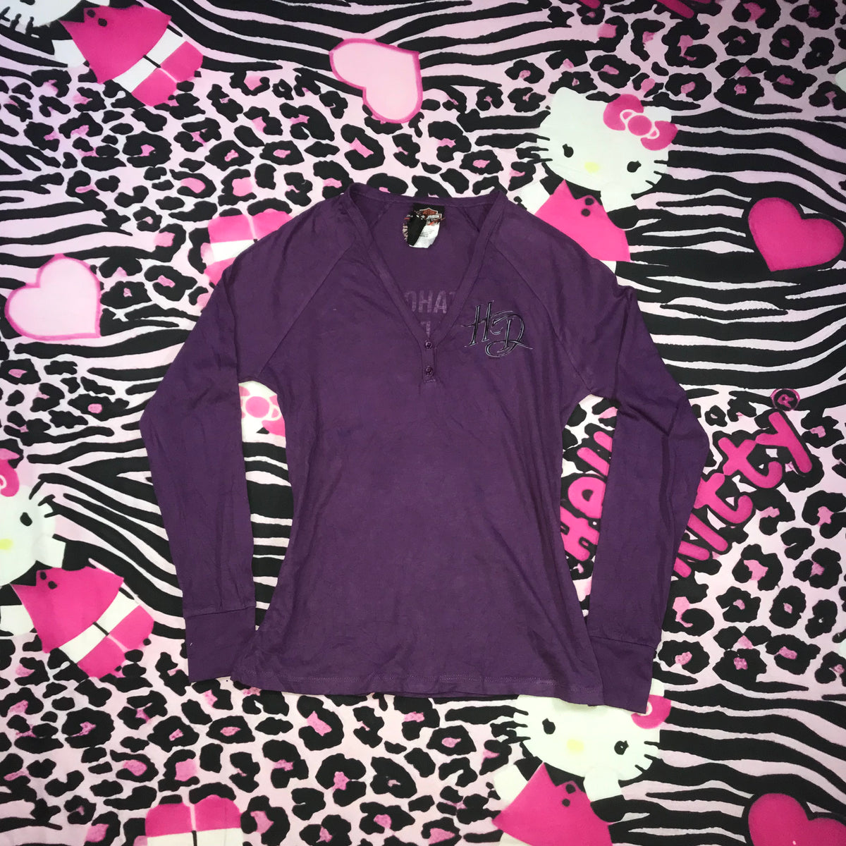 Harley Davidson Long Sleeve Henley