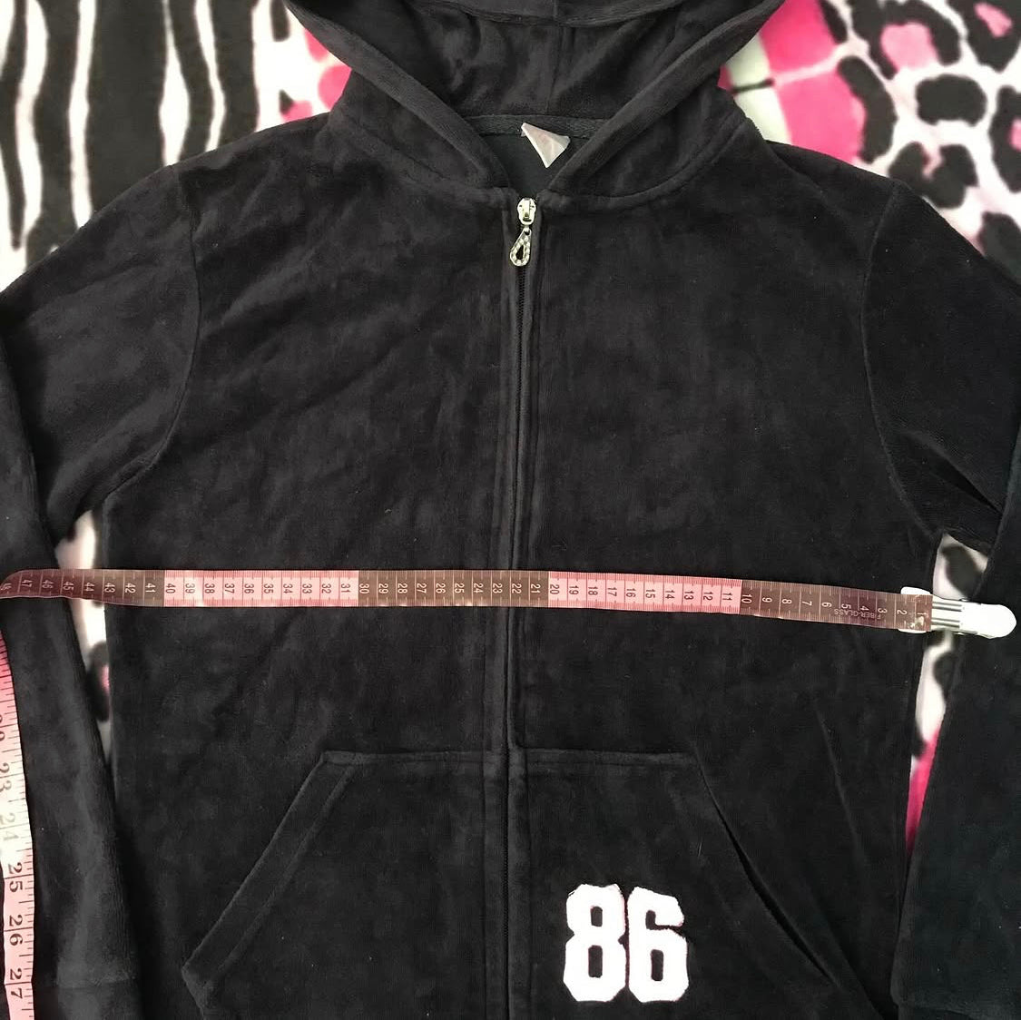 Team Pink Velour Zip Up