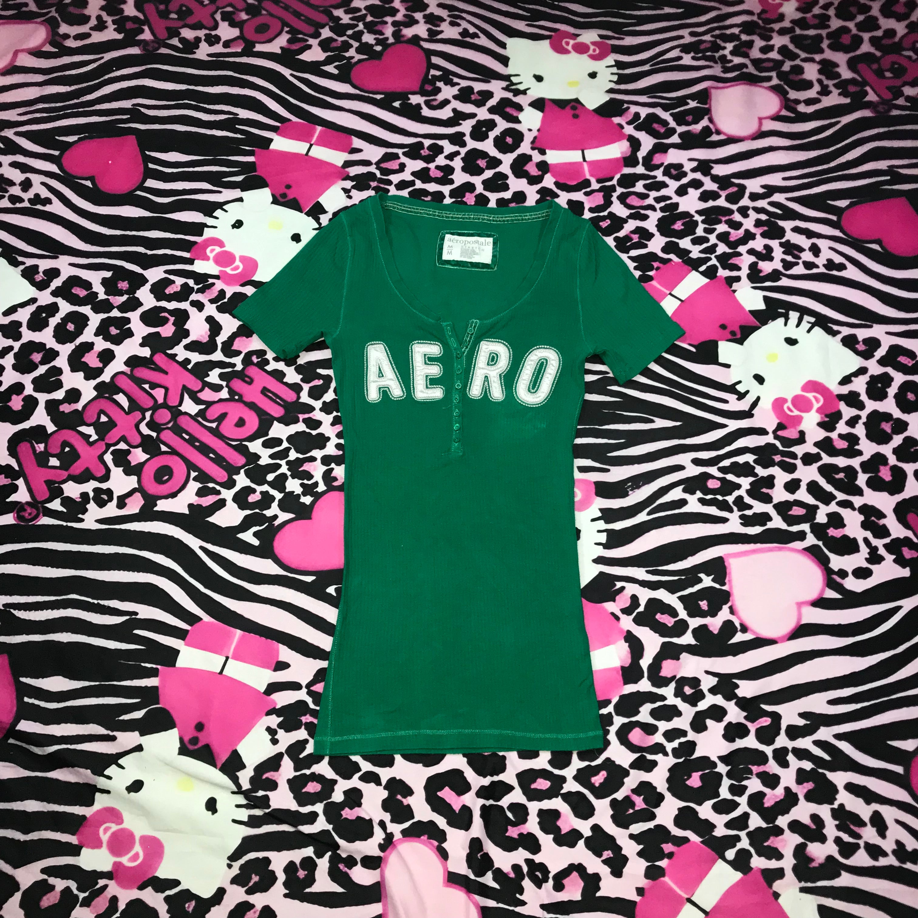 Aeropostale Henley Style 2000s Top