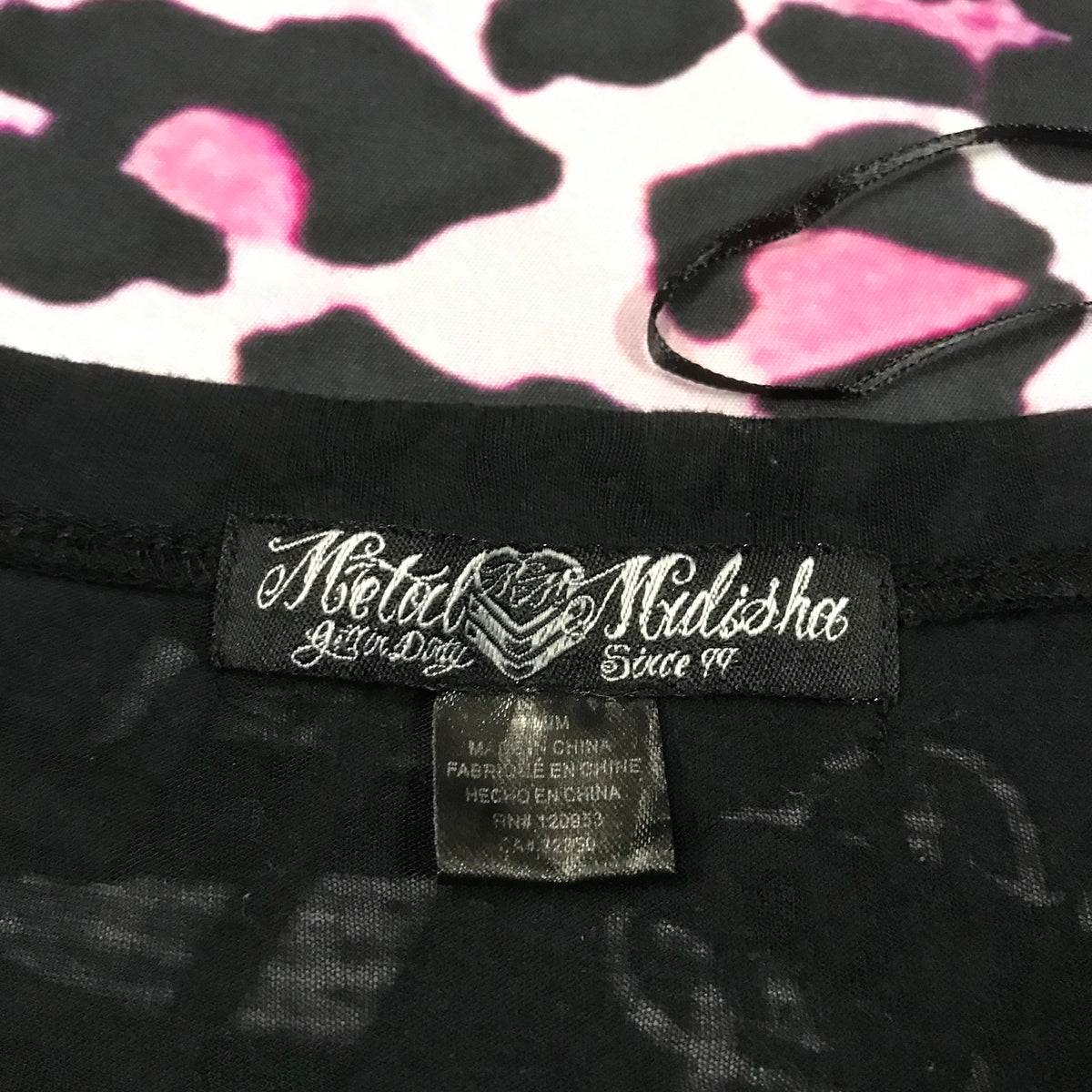 Metal Mulisha Rose Micro mesh top