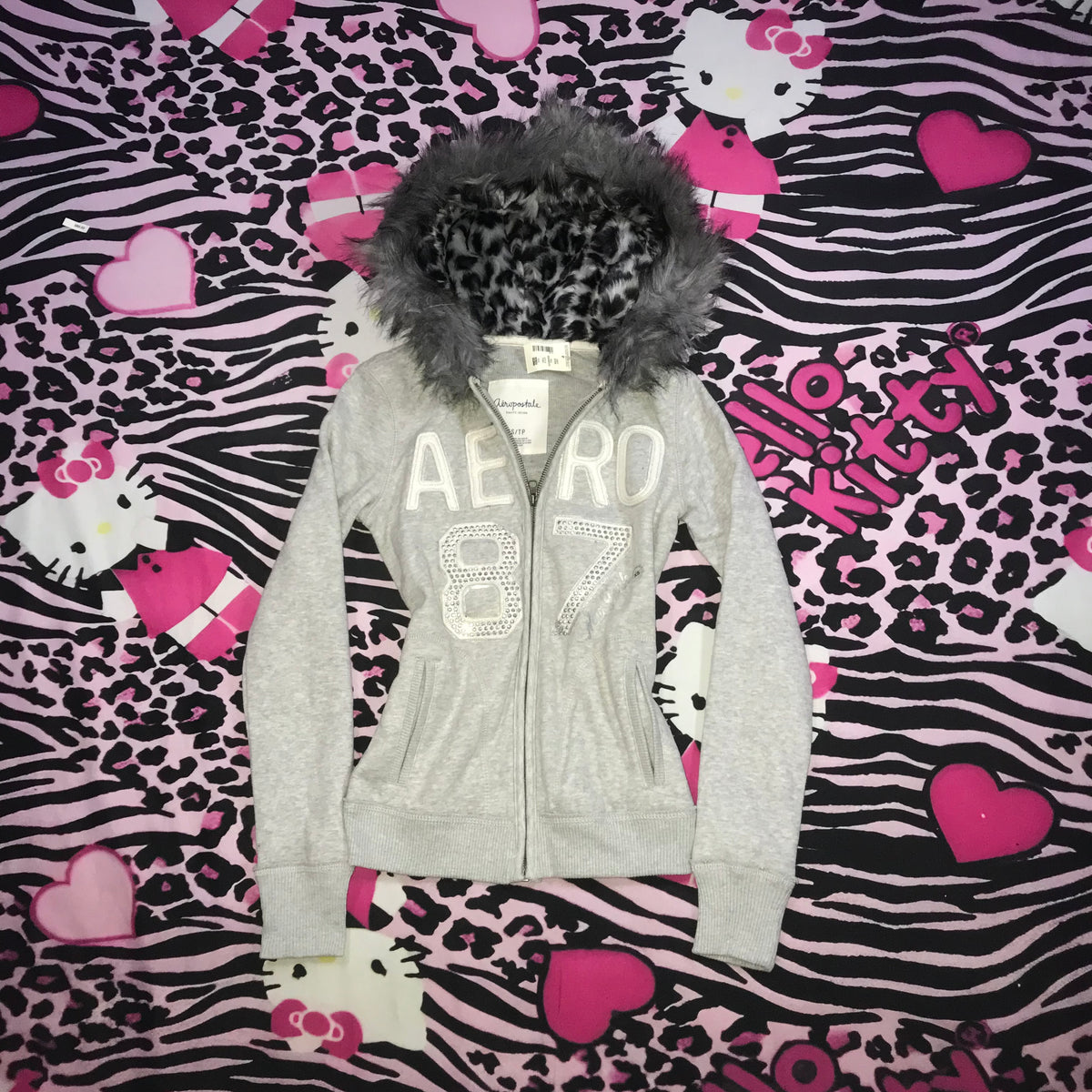Aeropostale Fur Leopard Jacket