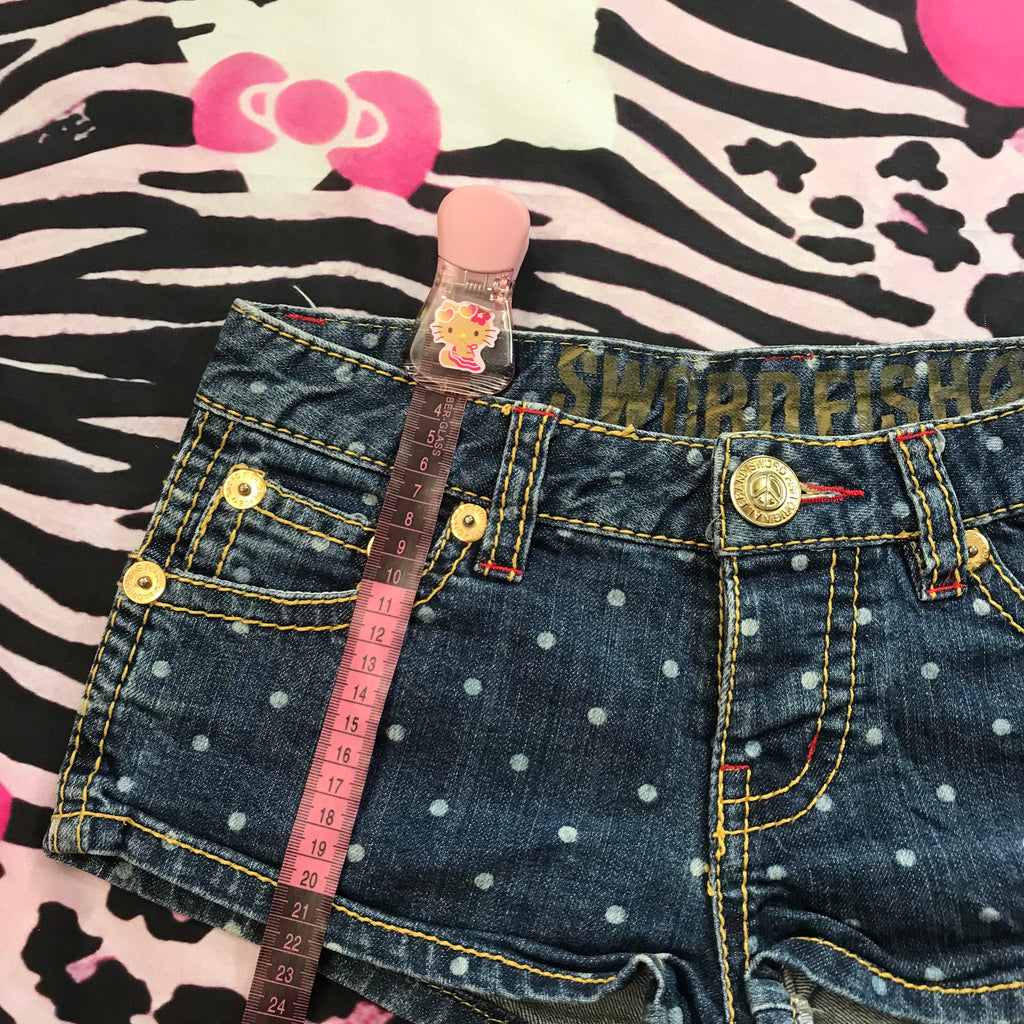 Polkadot Mini Jean Shorts