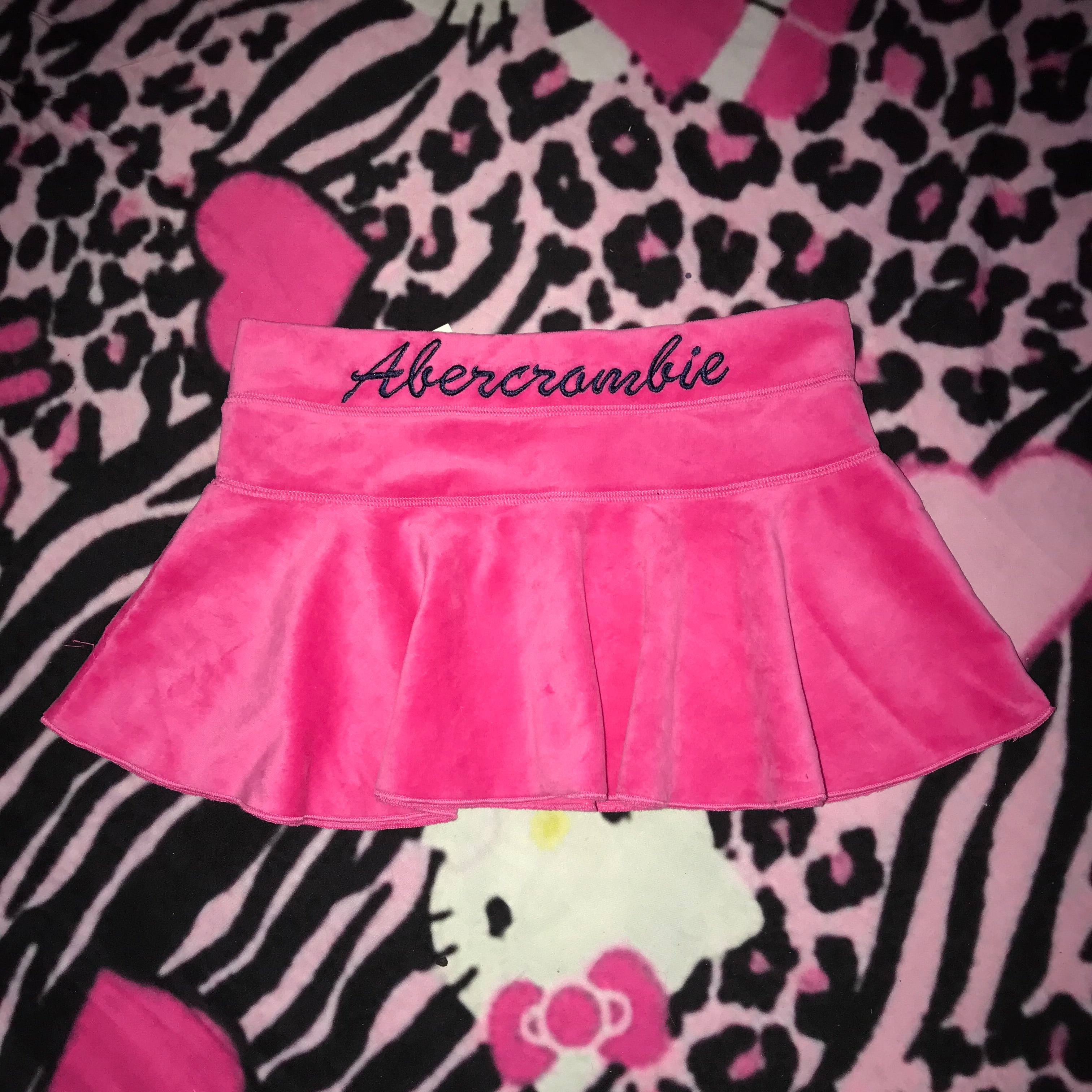Abercrombie Pink Velour Mini Skirt