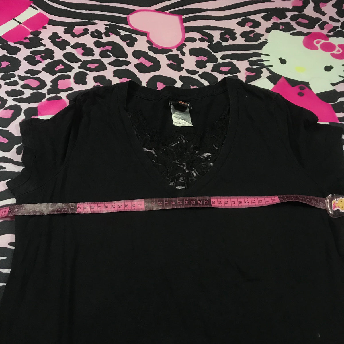 Harley Davison Angel Cut Out Lace Top