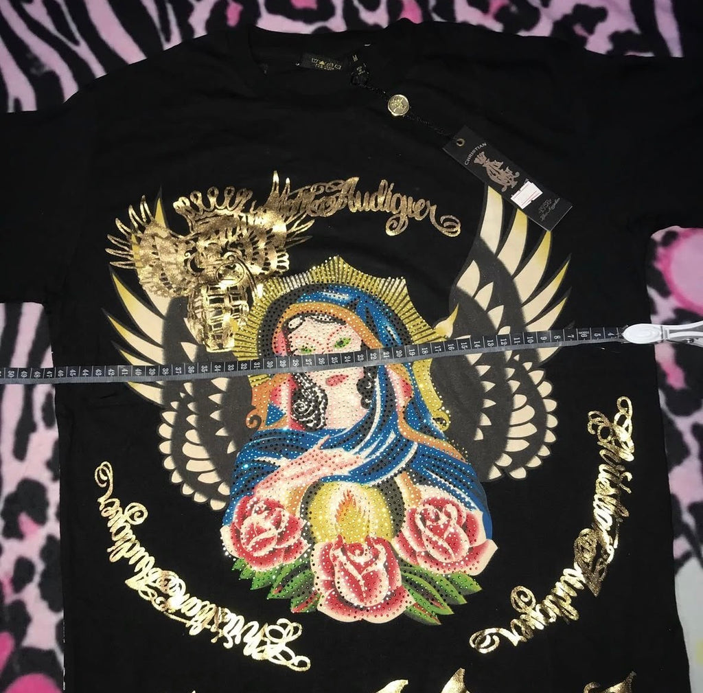 Christian Audigier Mother Mary Top